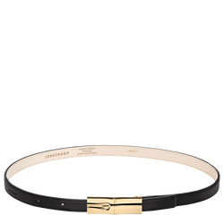 Le Roseau Ladies' belt , Black - Leather