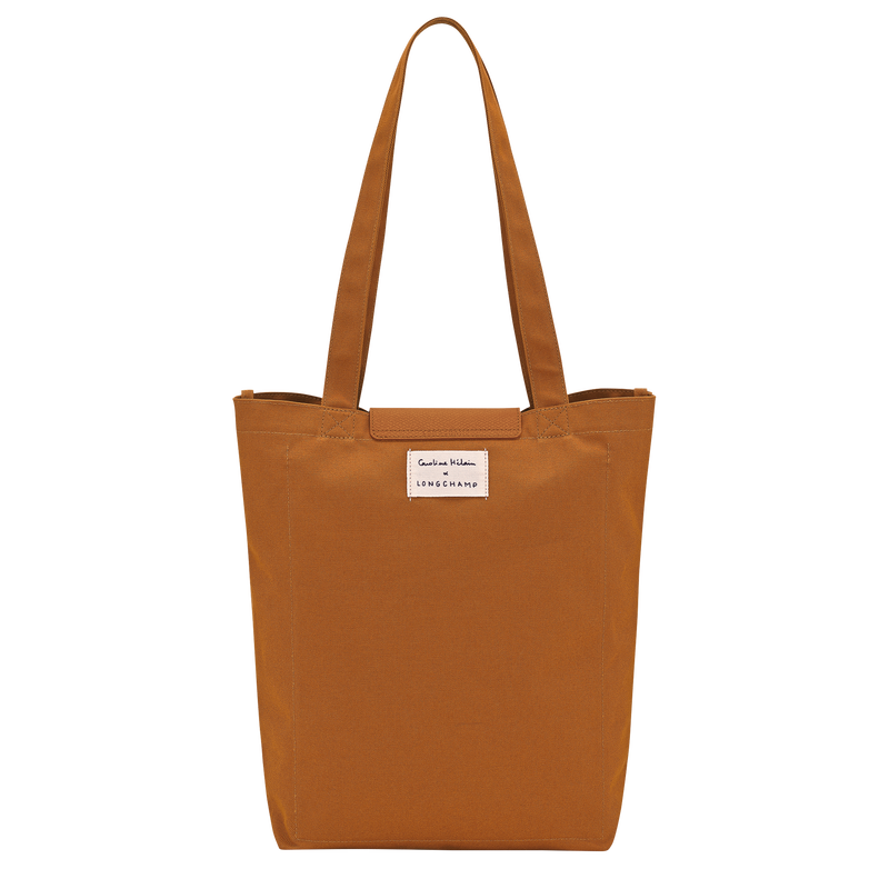 Caroline H&eacute;lain x Longchamp M Tote bag , Caramel - Canvas  - View 3 of 5