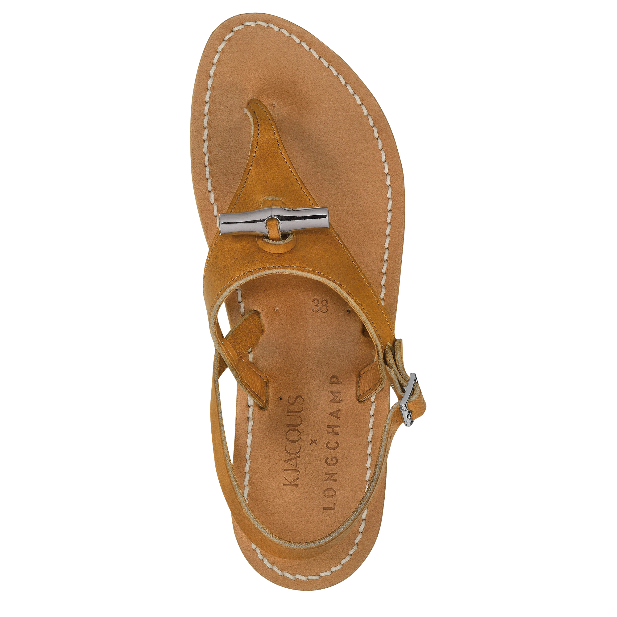 Longchamp x K.Jacques Sandals, Natural