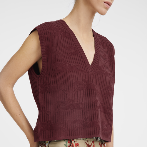 Pull sans manche , Maille - Sienne - Vue 3 de 3