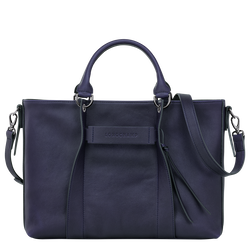 Longchamp 3D 手提包 L , 藍莓色 - 皮革