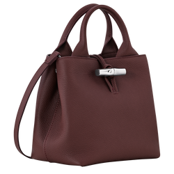 Le Roseau S Handbag , Burgundy - Leather