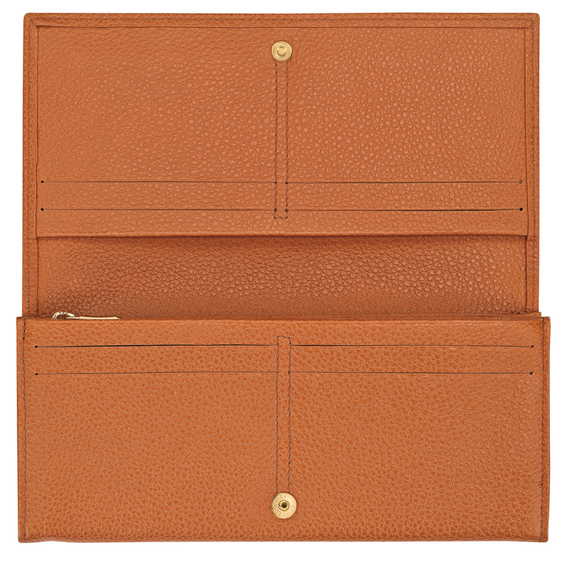 Le Foulonné Long continental wallet , Amber - Leather  - View 3 of  3