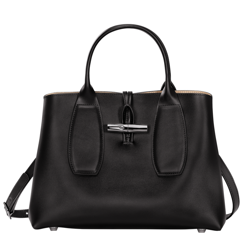 Sac longchamps noir cuir top