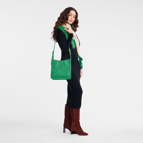 Le Foulonne M Crossbody bag Green Leather Longchamp CA