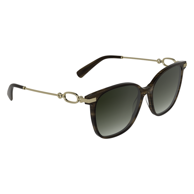 Occhiali da sole , Acetato - Marrone a righe  - View 2 of  2