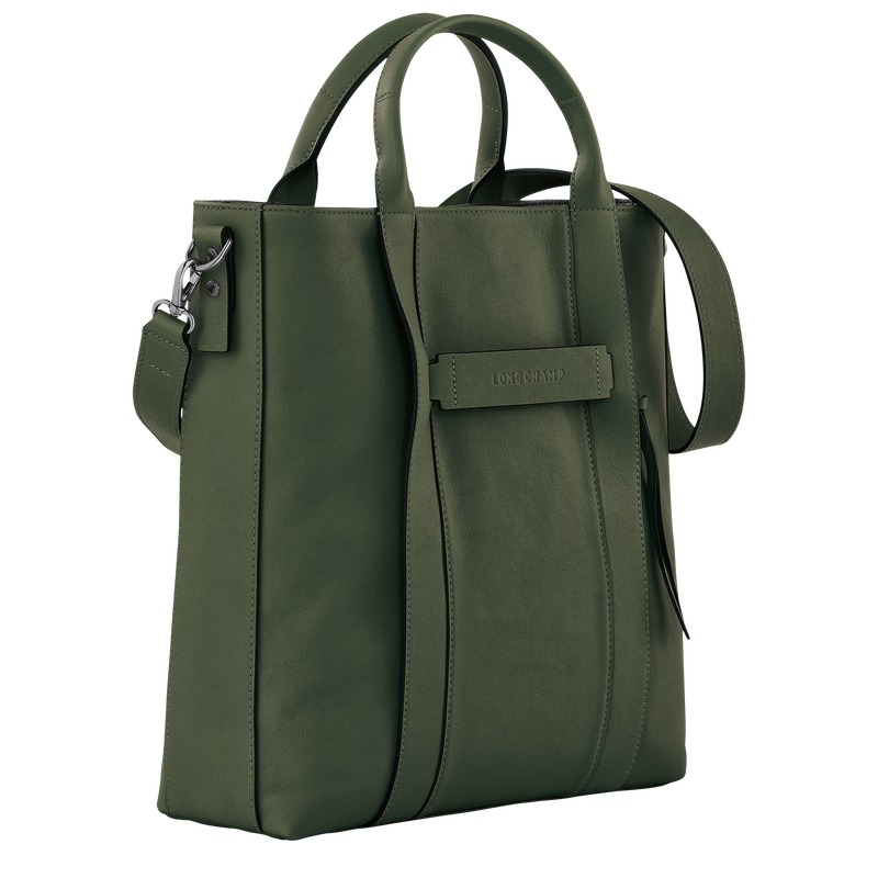 Longchamp 3D L Tote bag , Khaki - Leather  - View 3 of 4