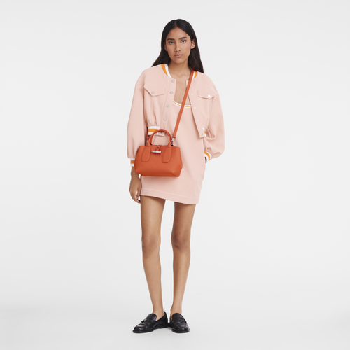 Le Roseau S Handbag , Orange - Leather - View 2 of  7