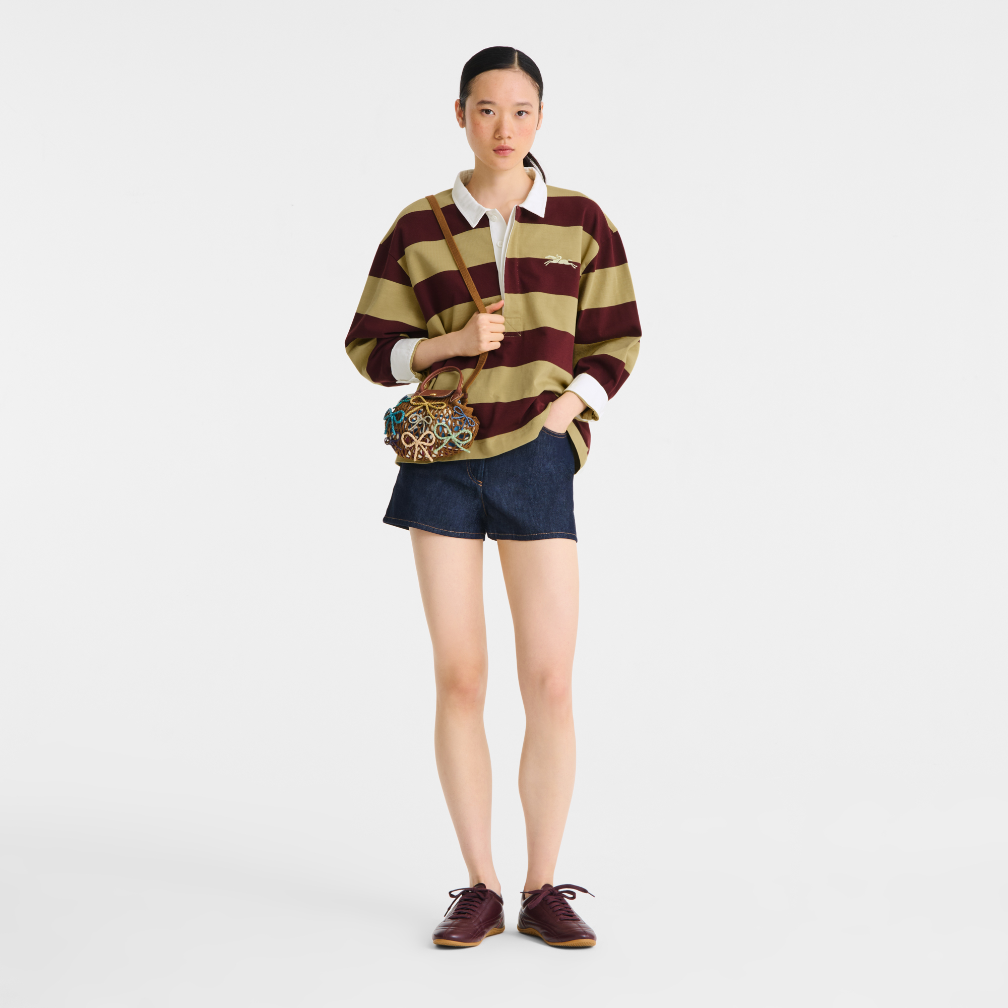 Le Pliage Collection 메시 백  XS, 토바코(황갈색)