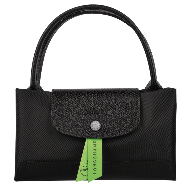 Le Pliage Green Tas met handgreep aan de bovenkant M , Zwart - Gerecycled canvas  - Weergave 7 van  7