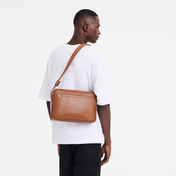 Le Foulonné Crossbodytas M , Karamel - Leder