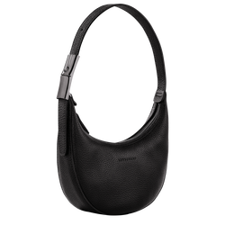 Roseau Essential 半月形單肩包 S, 黑色