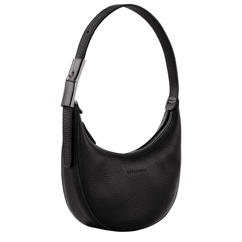 Sac porté épaule S Le Roseau Essential , Cuir - Noir  - Vue 3 de 6