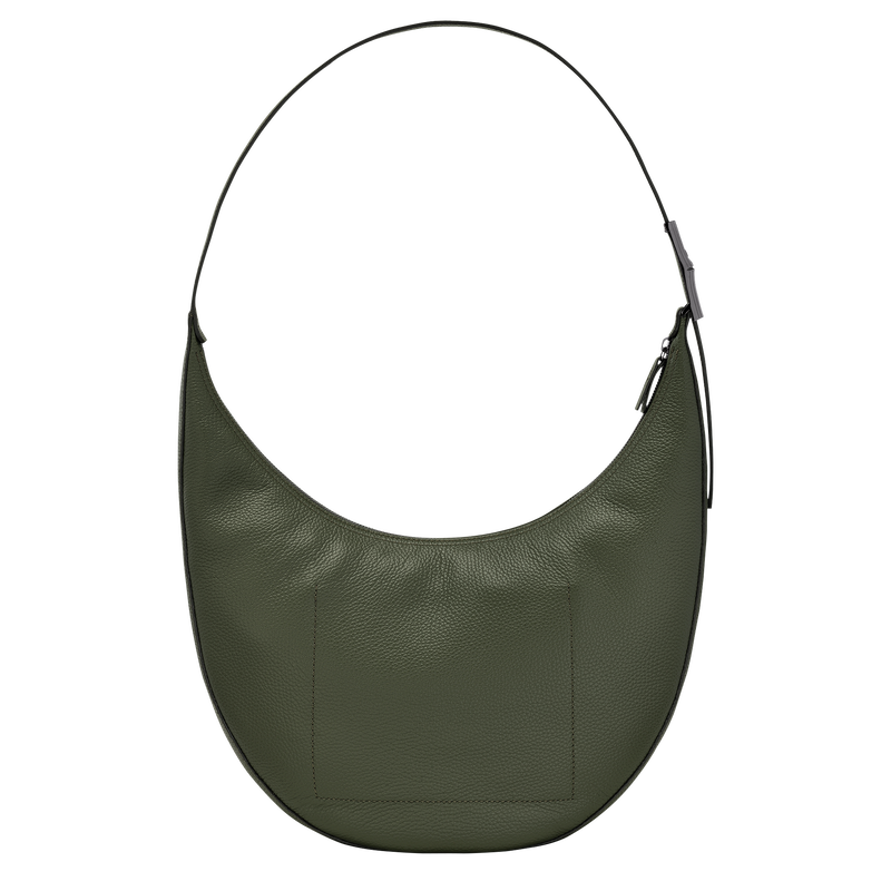 Umhängetasche L Le Roseau Essential Leder - Khaki | Longchamp DE