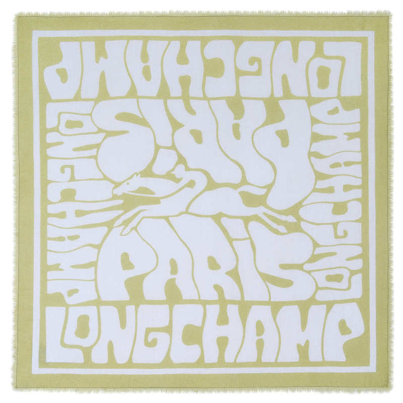 Wavy Summer ストール , ピスタチオ - カシミヤ  - ビュー 1: 2