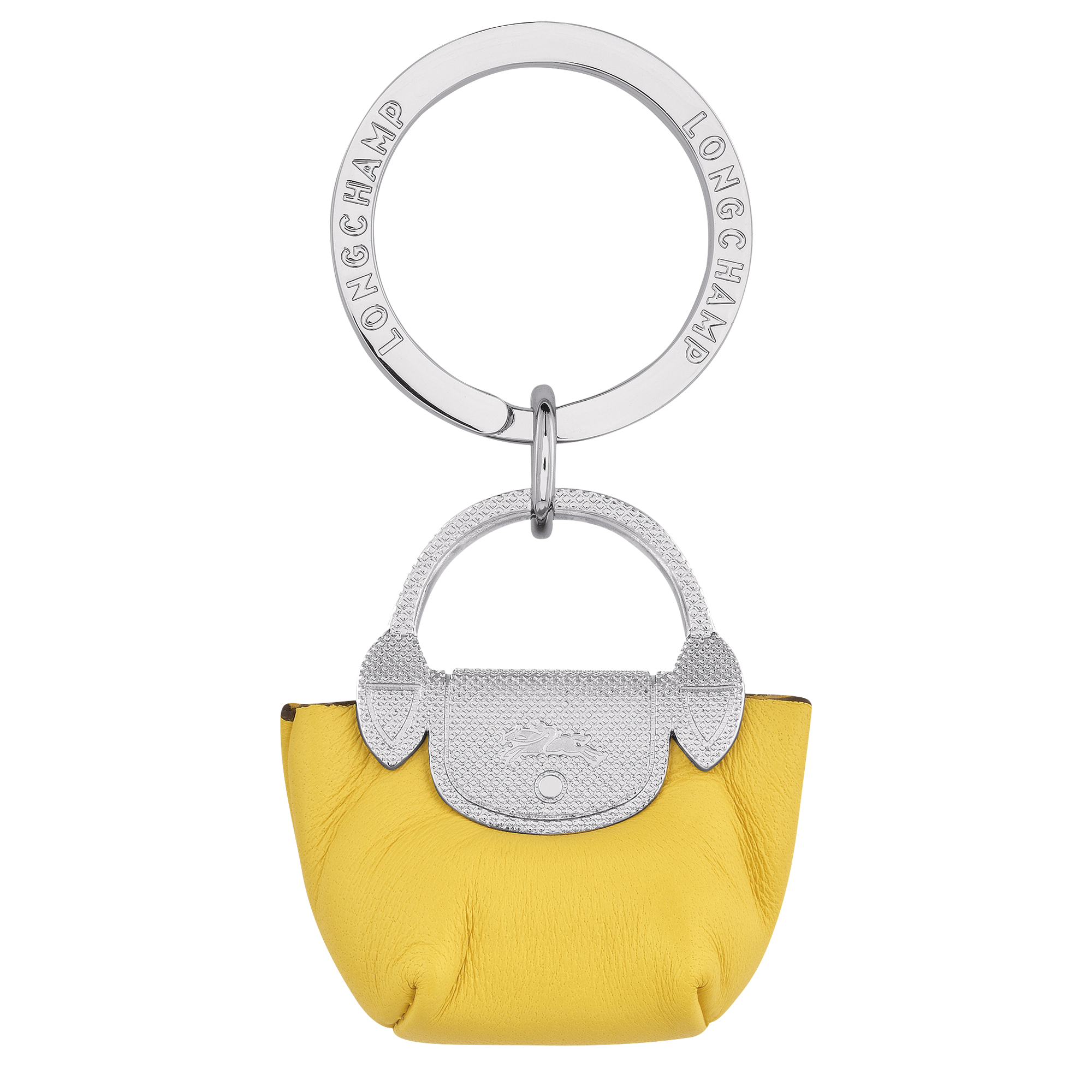 Le Pliage Xtra Key rings Yellow Leather Longchamp US