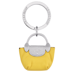 Le Pliage Xtra Key rings , Yellow - Leather