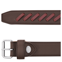 Utility Ladies' belt , Mocha/Burgundy - Leather