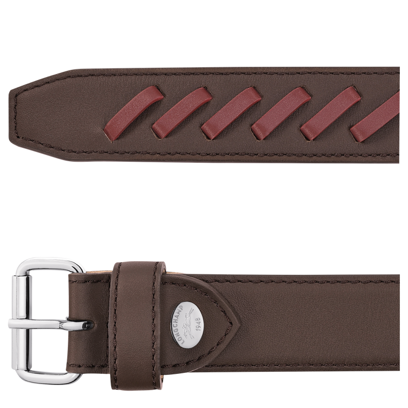 Utility Ladies' belt , Mocha/Burgundy - Leather  - View 2 of 2