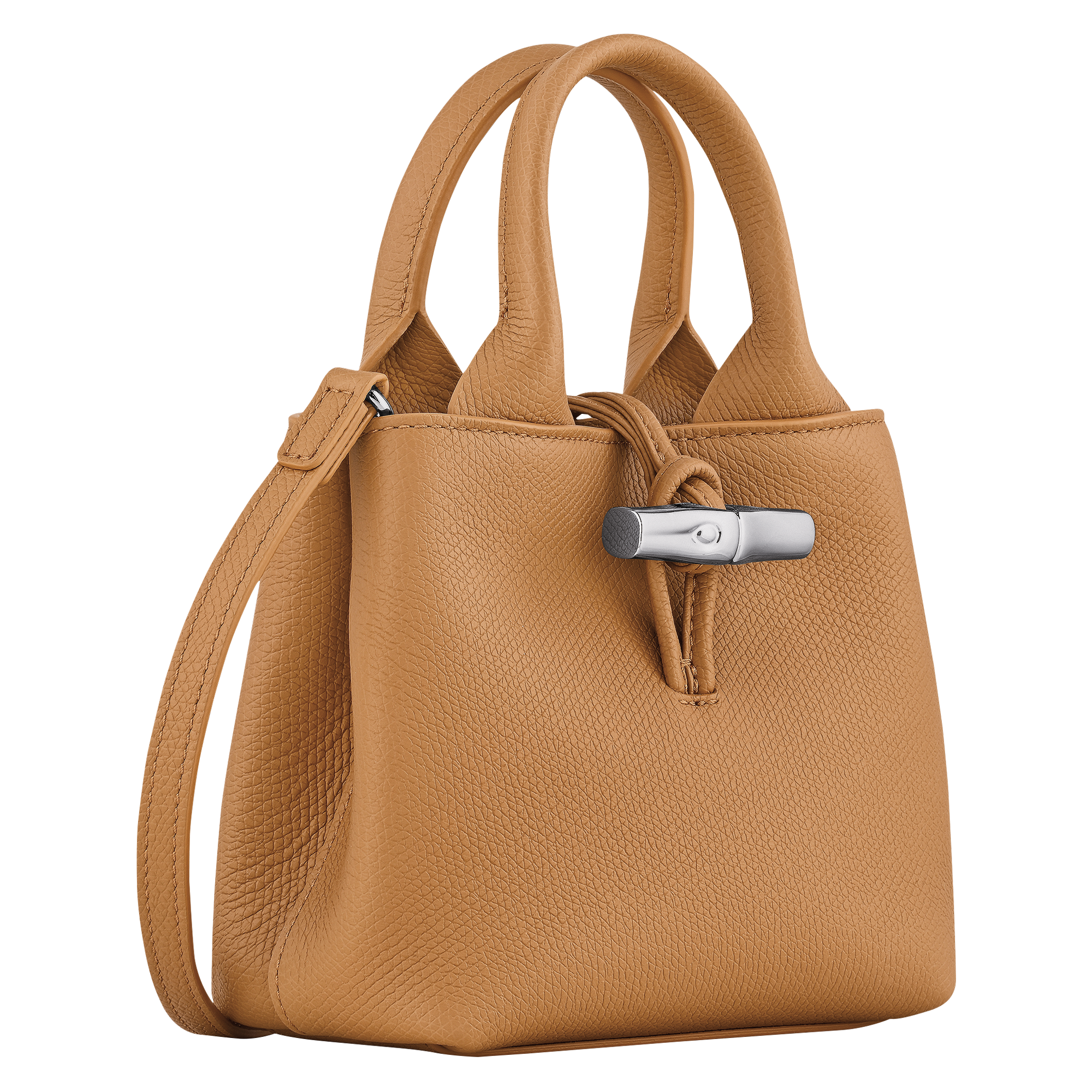 Handbag XS, Walnut - View 3 of
7 - zoom in Le Roseau Handbag XS, Walnut