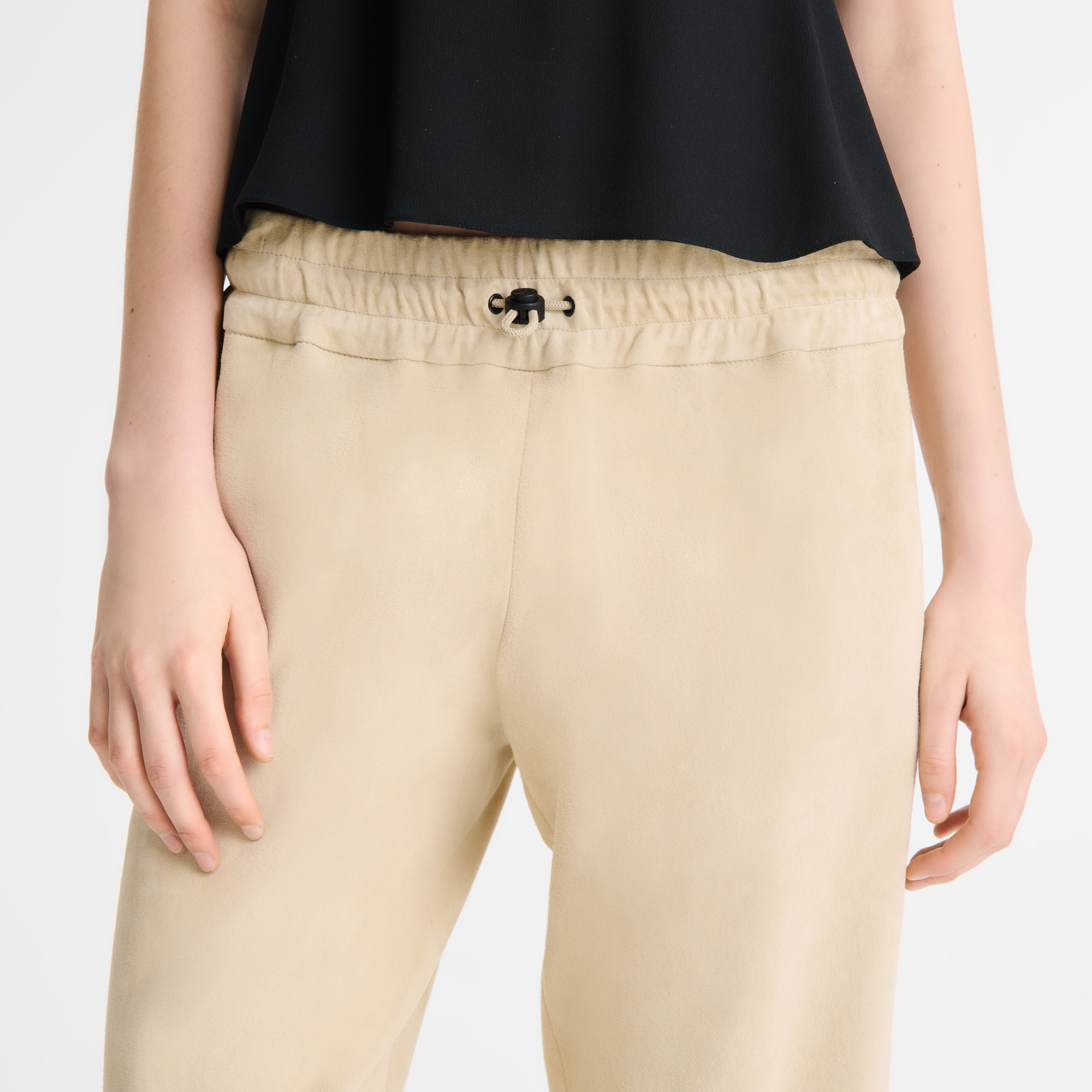 Pantalón recto de piel, Beige - Vista 4 de
5 - ampliar el zoom null Pantalón recto de piel, Beige