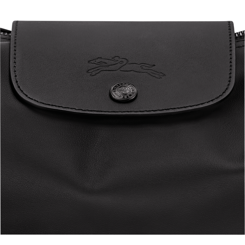 Schultertasche XL Le Pliage Xtra , Leder - Schwarz  - Ansicht 6 von 7