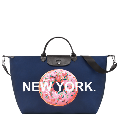 Le Pliage Du Monde L Travel bag , Midnight Blue - Canvas