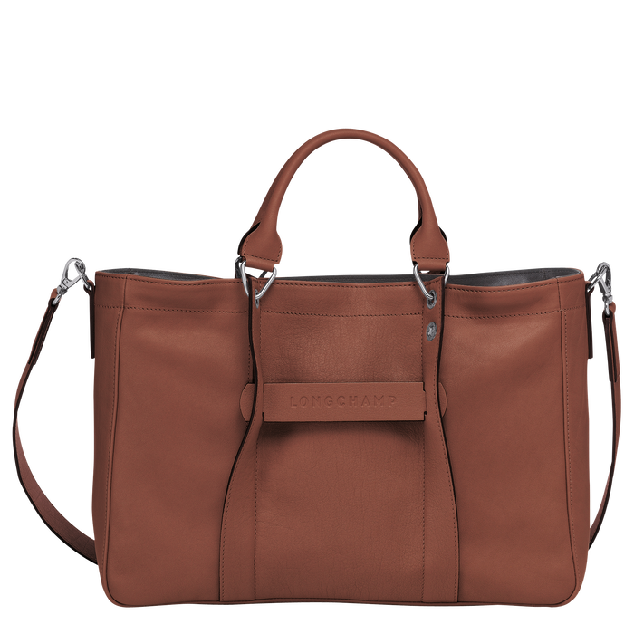 トップハンドルバッグ L Longchamp 3D コニャック (L1285772504