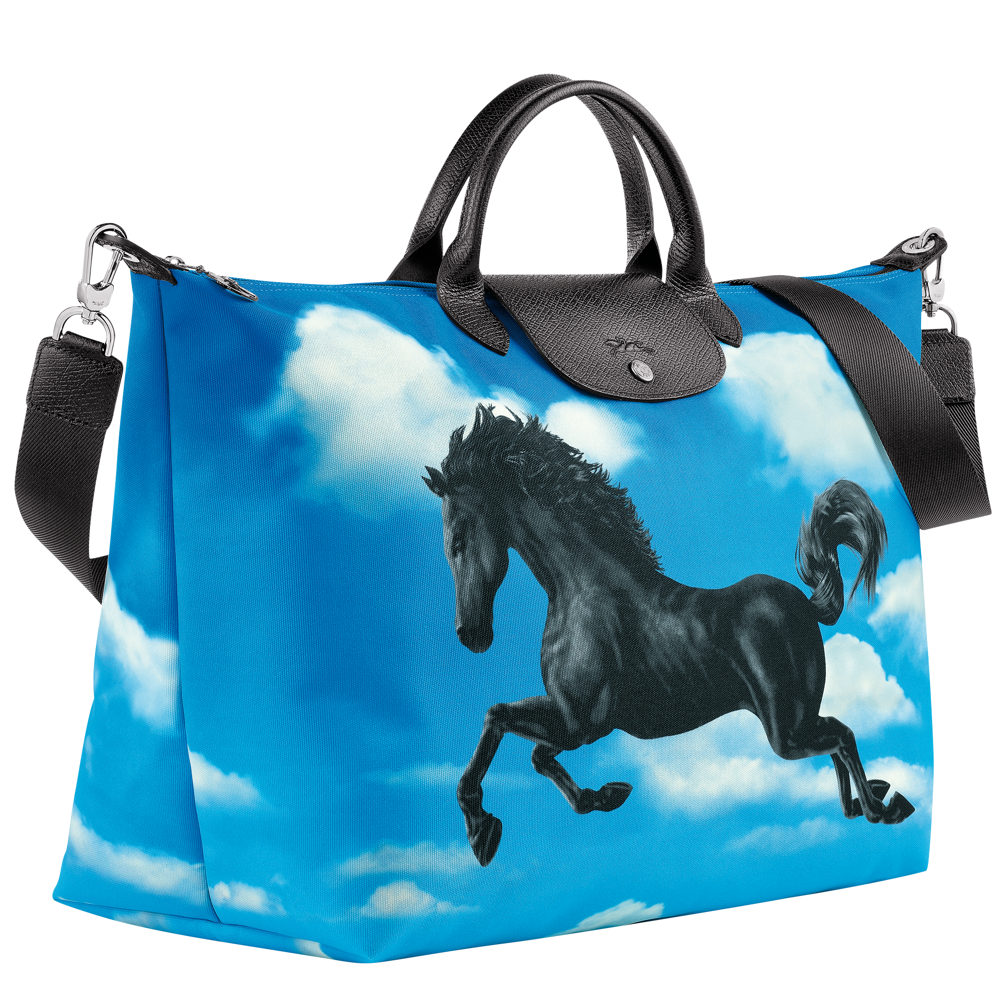 Longchamp x ToiletPaper S Travel bag Cloud Blue - Canvas (L1624TPB427)