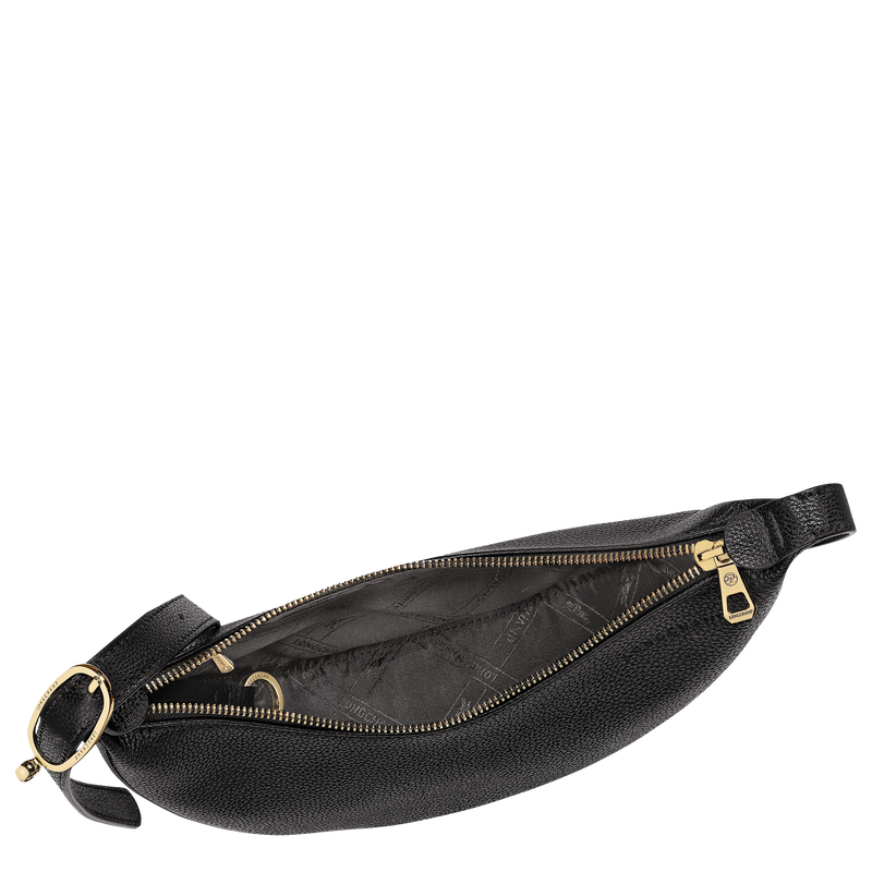 Mala a tiracolo S Le Foulonn&eacute; , Pele - Preto  - Vista 5 de  6