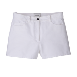 Shorts , White - Gabardine