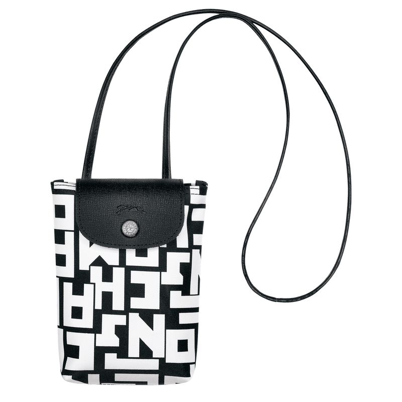 Le Pliage LGP 裝飾皮革滾邊的手機殼 , 黑/白色 - 帆布  - 查看 1 4