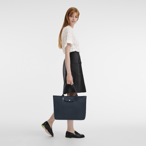 Longchamp Le Pliage City Coated Canvas Tote In Black