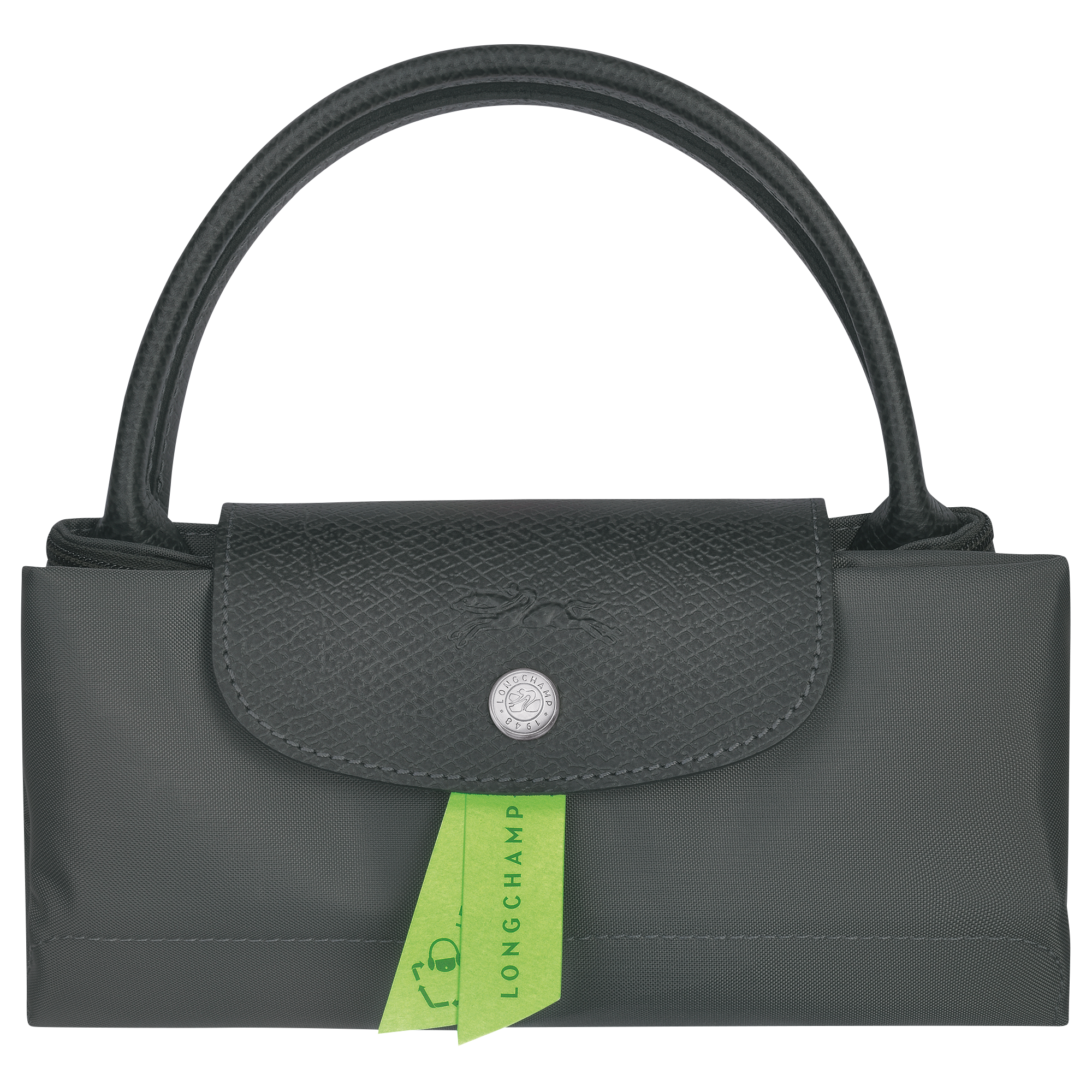 Longchamp grey Medium Leather Le Pliage Top-Handle Bag