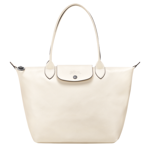 Le Pliage Xtra M Tote bag , Ecru - Leather - View 1 of  6