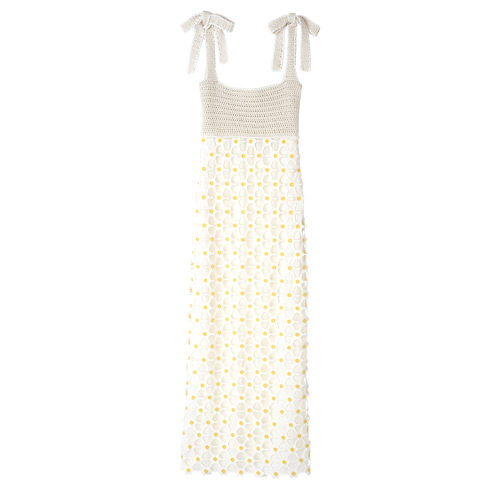 Dress , Ecru - Macramé crochet - View 1 of  4