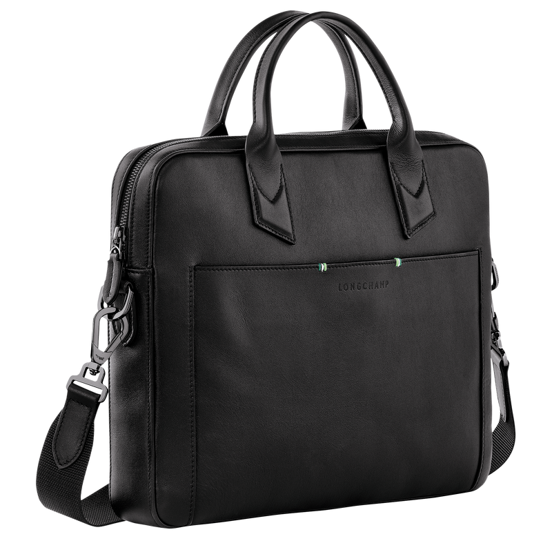 Longchamp sur Seine S Briefcase , Black - Leather  - View 3 of 5