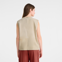 Tank top , Linen - Leather