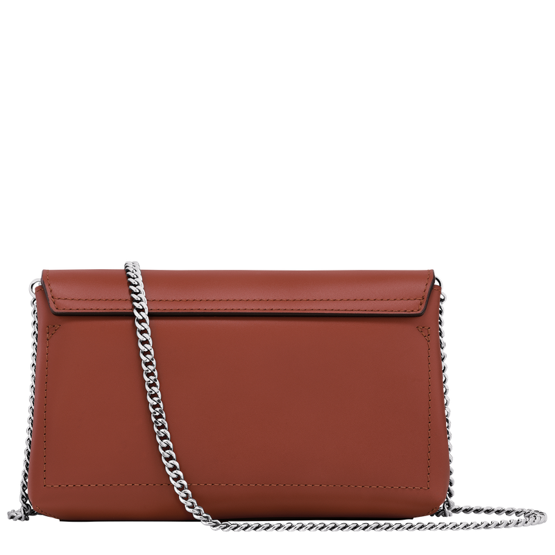 Roseau Clutch , Mahogany - Leather  - View 3 of  3