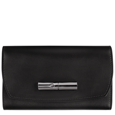 Roseau Brieftasche im Kompaktformat, Schwarz