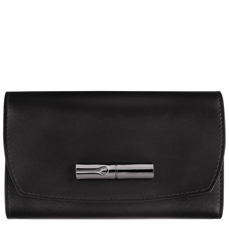 Brieftasche im Kompaktformat Roseau , Leder - Schwarz  - Ansicht 1 von 2