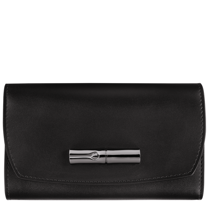 Brieftasche im Kompaktformat Roseau , Leder - Schwarz  - Ansicht 1 von 2