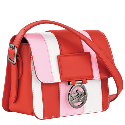 Sac bandoulière S Box-Trot , Cuir - Orange - Vue 3 de 4