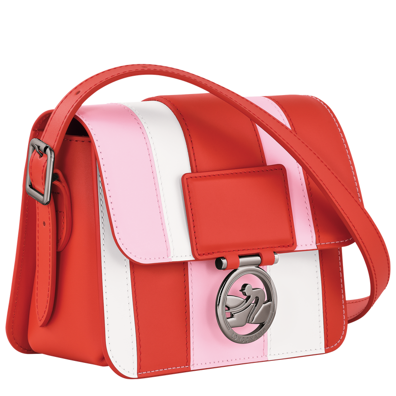 Sac bandoulière S Box-Trot , Cuir - Orange  - Vue 3 de 4