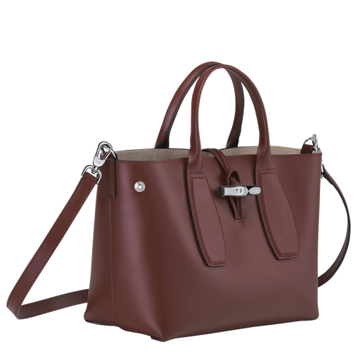 Top handle bag M Roseau Mahogany (10058HSC204) | Longchamp US Top handle bag M Roseau Mahogany (10058HSC204) | Longchamp US