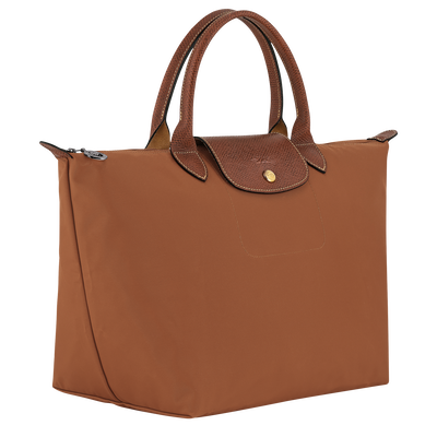 Handtasche M Le Pliage Original , Recyceltes Canvas - Cognac