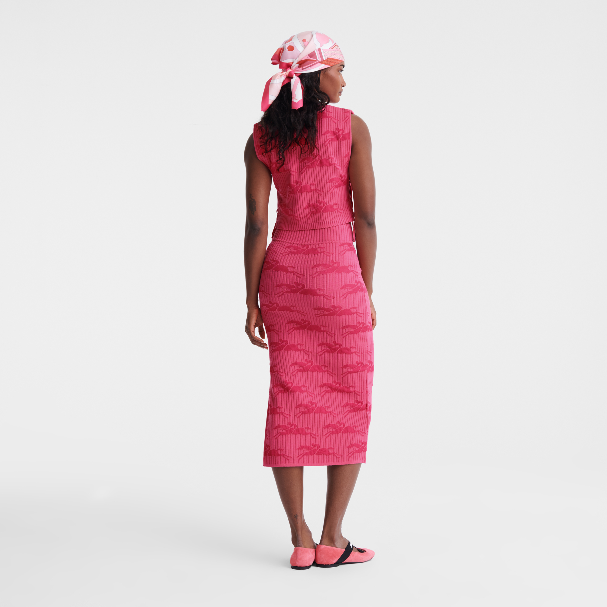 Midi skirt, Pink - View 3 of
4 - zoom in null Midi skirt, Pink