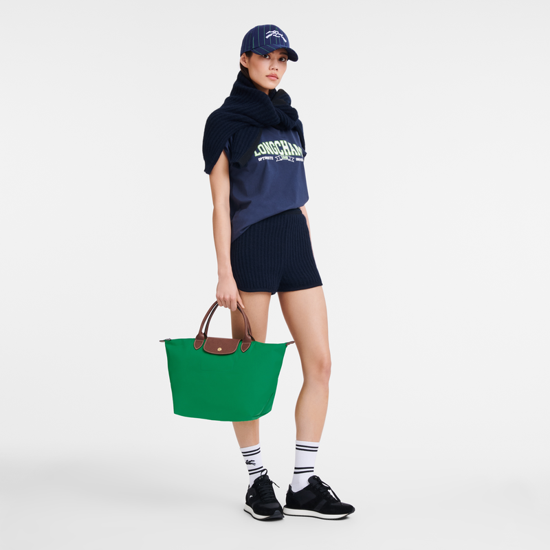 Le Pliage Original M Handbag Green - Recycled canvas | Longchamp GB