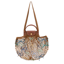 Le Pliage Collection L Mesh bag , Tobacco - Canvas