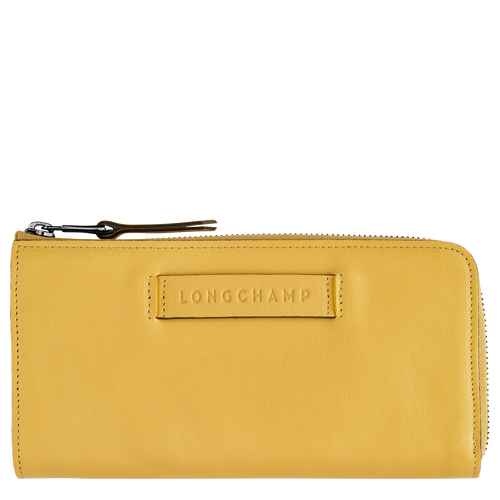 Longchamp 3D Long wallet with zip around, Yellow